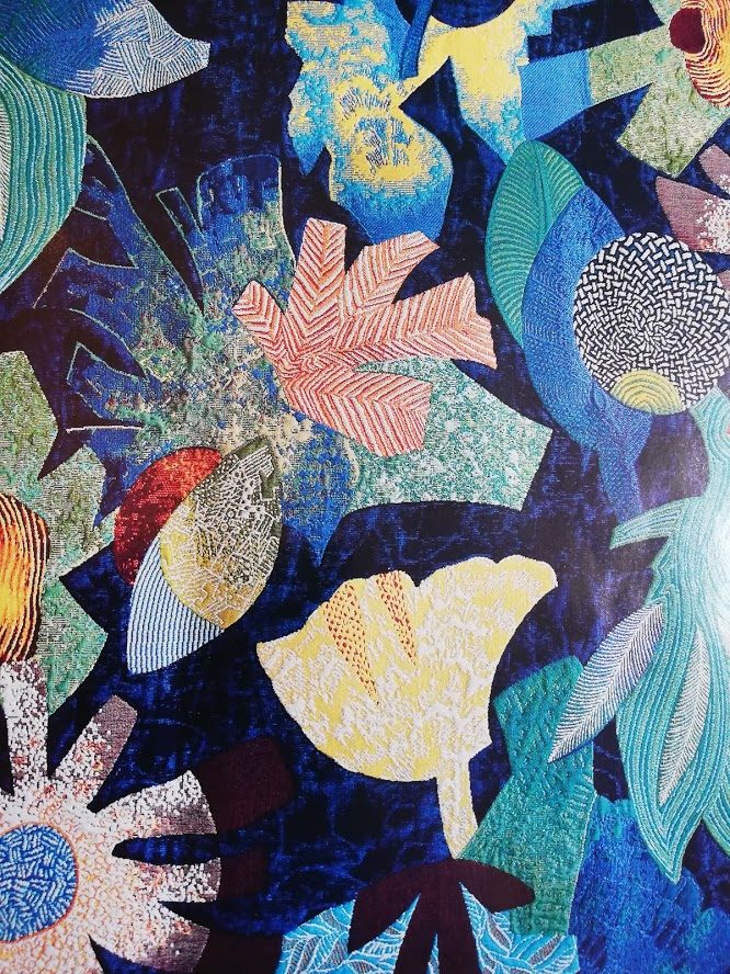 Tissu d'ameublement à motif tissé en gros plan