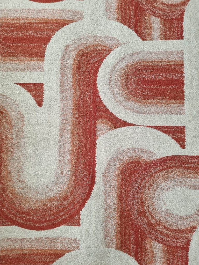 Tissu d'ameublement à motif tissé en gros plan