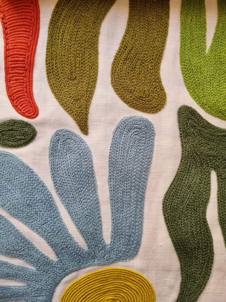 Gros plan sur un tissu d'ameublement en fibres mélangées