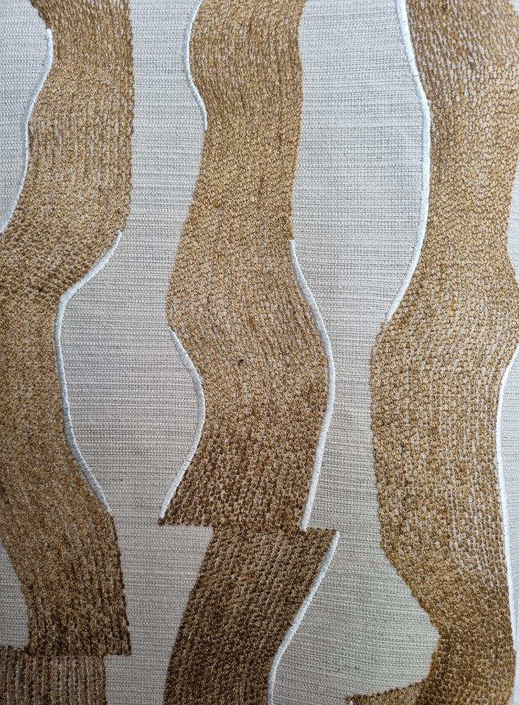 Tissu d'ameublement en fibres mélangées texturé